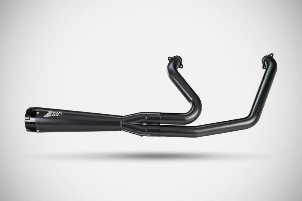 Scarico 2 in 1 Racing nero Zard per Softail dal 20