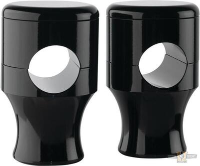 Riser alti 2'' neri dritti per manubri da 1'' Cust 