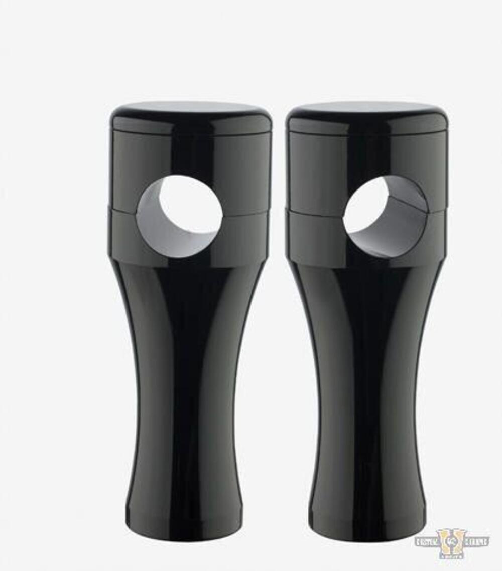 Riser alti 4'' neri dritti per manubri da 1'' Cust 