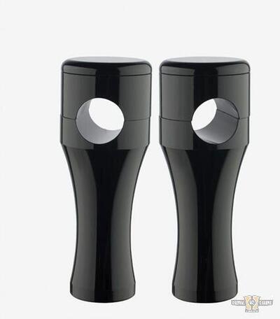 Riser alti 4'' neri dritti per manubri da 1'' Cust 