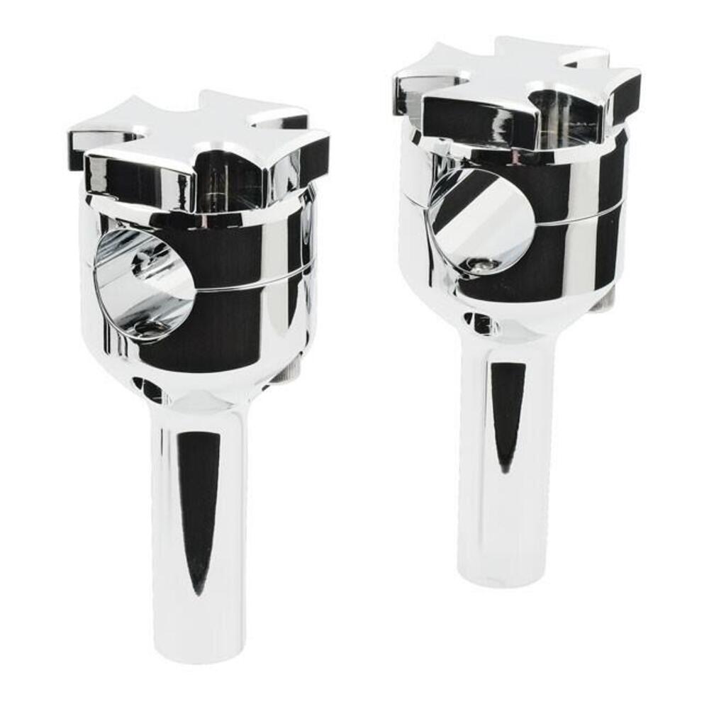 Riser Maltese alti 4’’, cromati, Per manubri da 1’ 