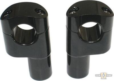 Riser alti 3-1/4&rdquo; disassati, neri per manubri da 1 