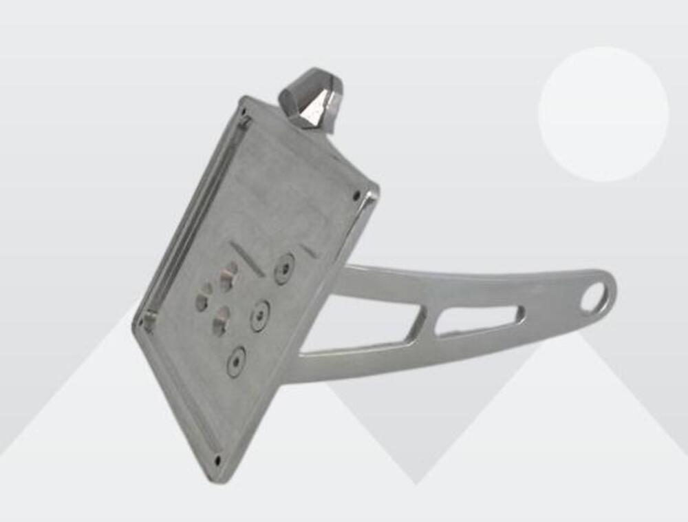 Portatarga laterale lucido Gray Indian con luce ta 