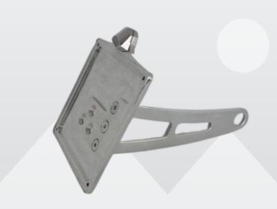 Portatarga laterale lucido Gray Indian con luce ta 