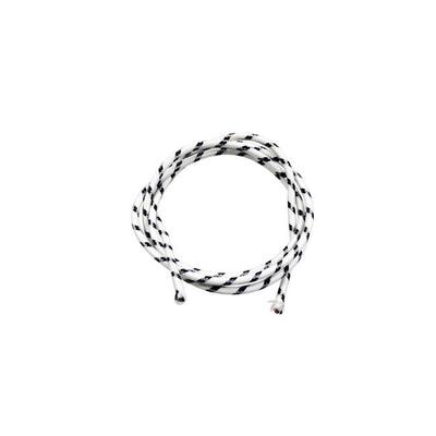 Cavo elettrico in tessuto bianco-nero Matassa da 7 