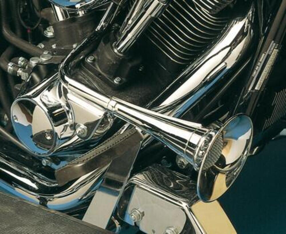 Clacson a tromba cromato per Softail Custom Chrome 