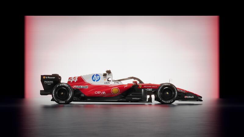 La nuova Ferrari SF-26 di F1 vista di profilo