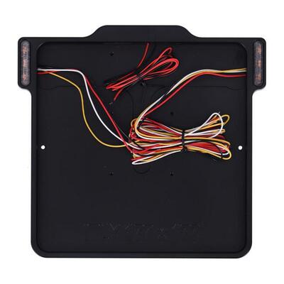 Portatarga NERO OPACO con luce targa + frecce 3-1 