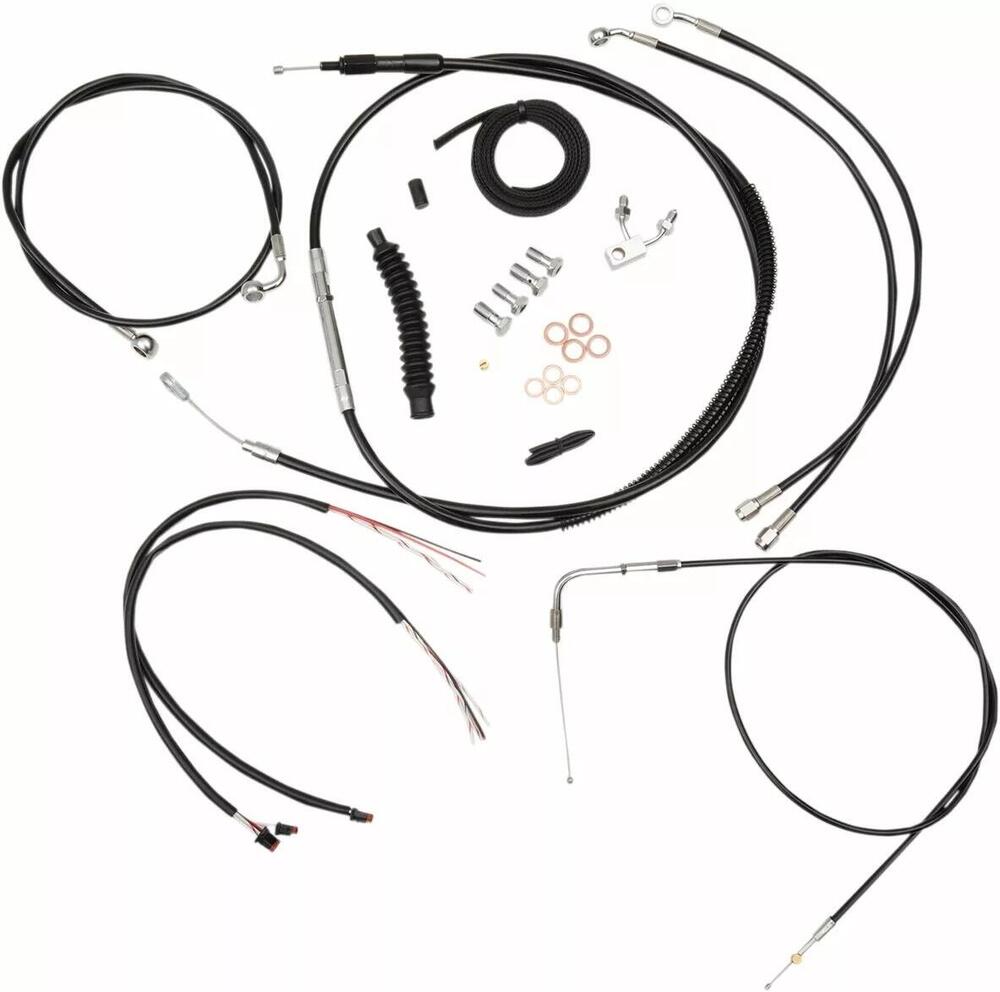 Kit cavi per manubrio alto 12'' (30 cm) neri per S La Choppers