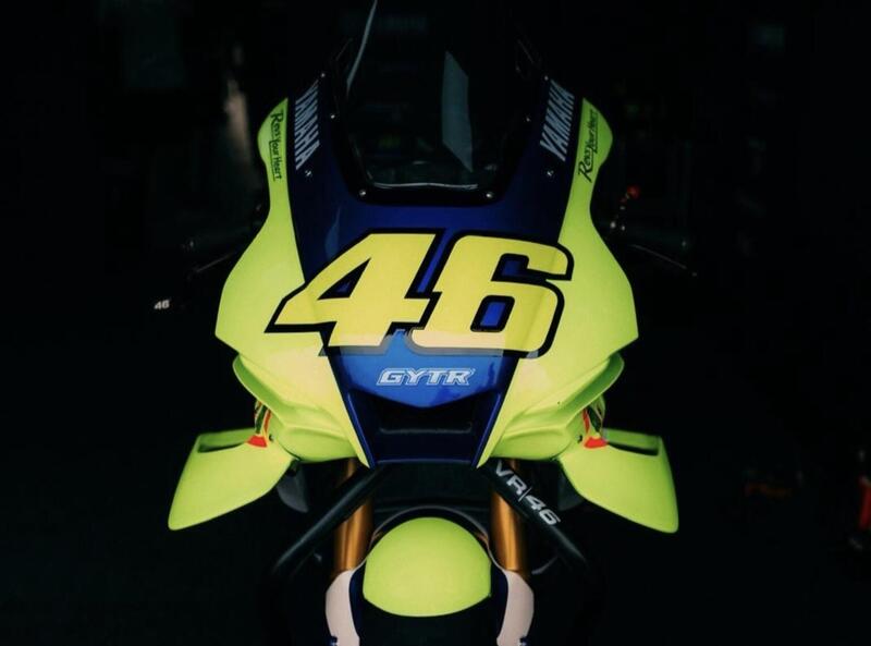 La Yamaha di Vale, condivisa sui social dal pilota
