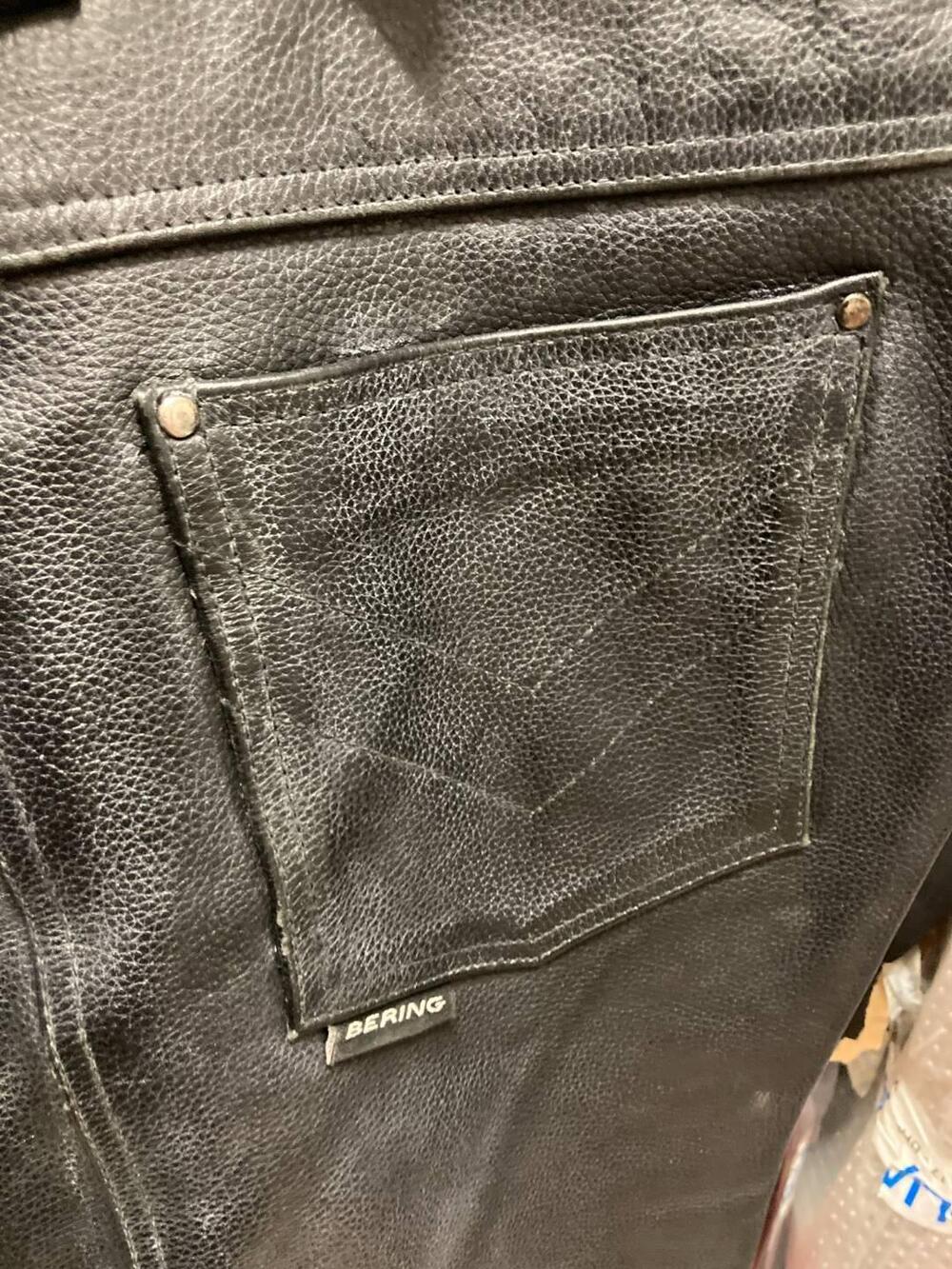 Pantaloni con bretelle pelle Bering (6)