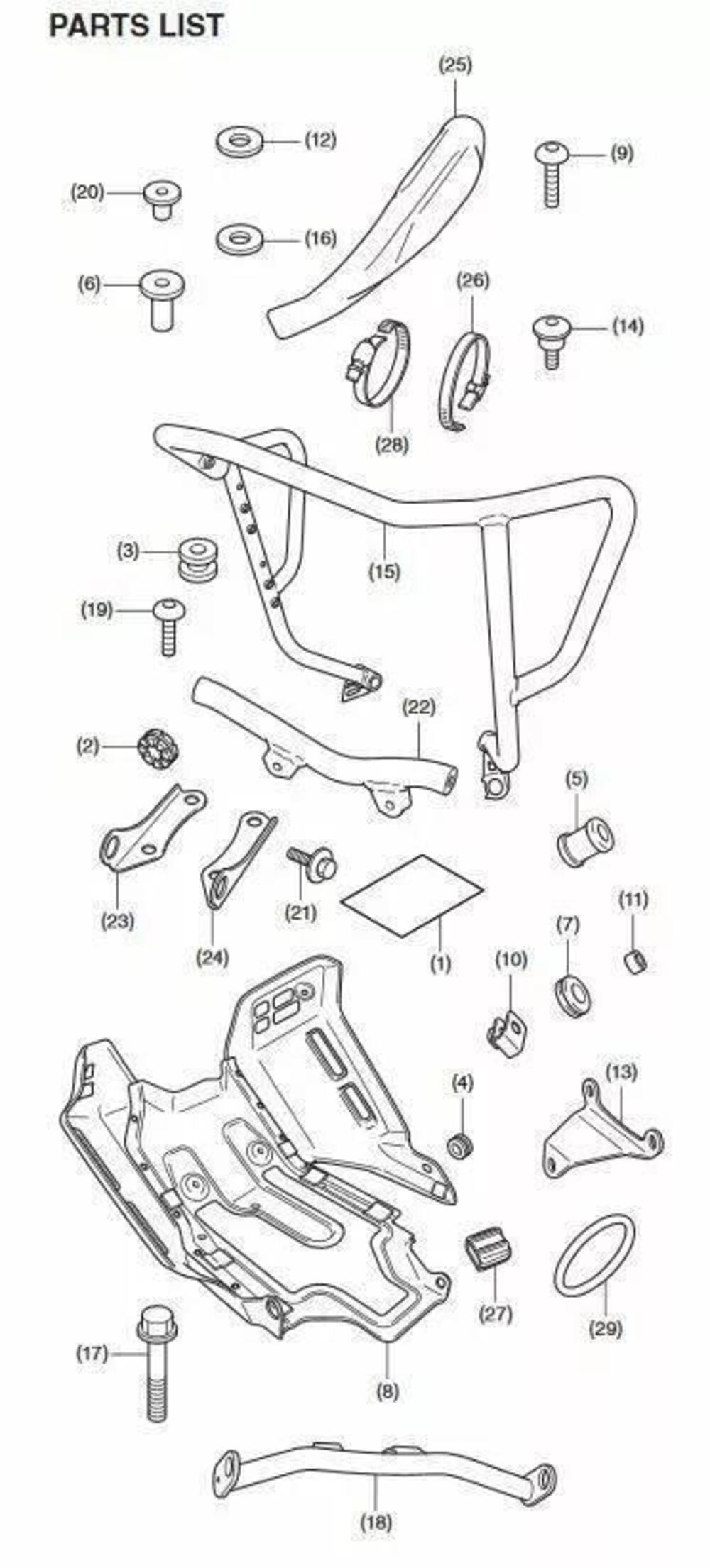 Tubolari carena e paramotore Africa 1000 Honda