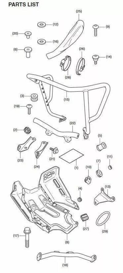 Tubolari carena e paramotore Africa 1000 Honda