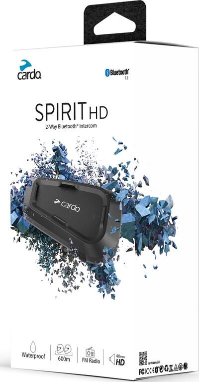 Interfono Bluetooth Cardo SPIRIT HD singolo 2 pilo