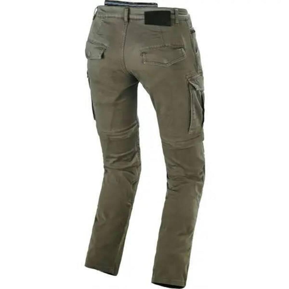 Pantalone moto Macna Arrival verde militare -PROMO (2)