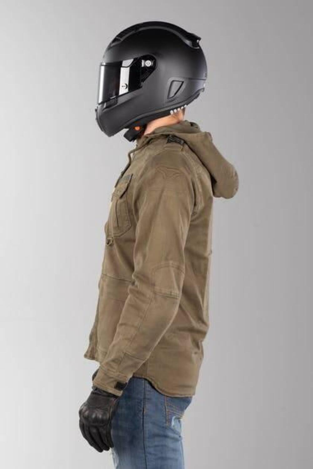 Giacca moto Macna Combat verde militare - PROMO (2)