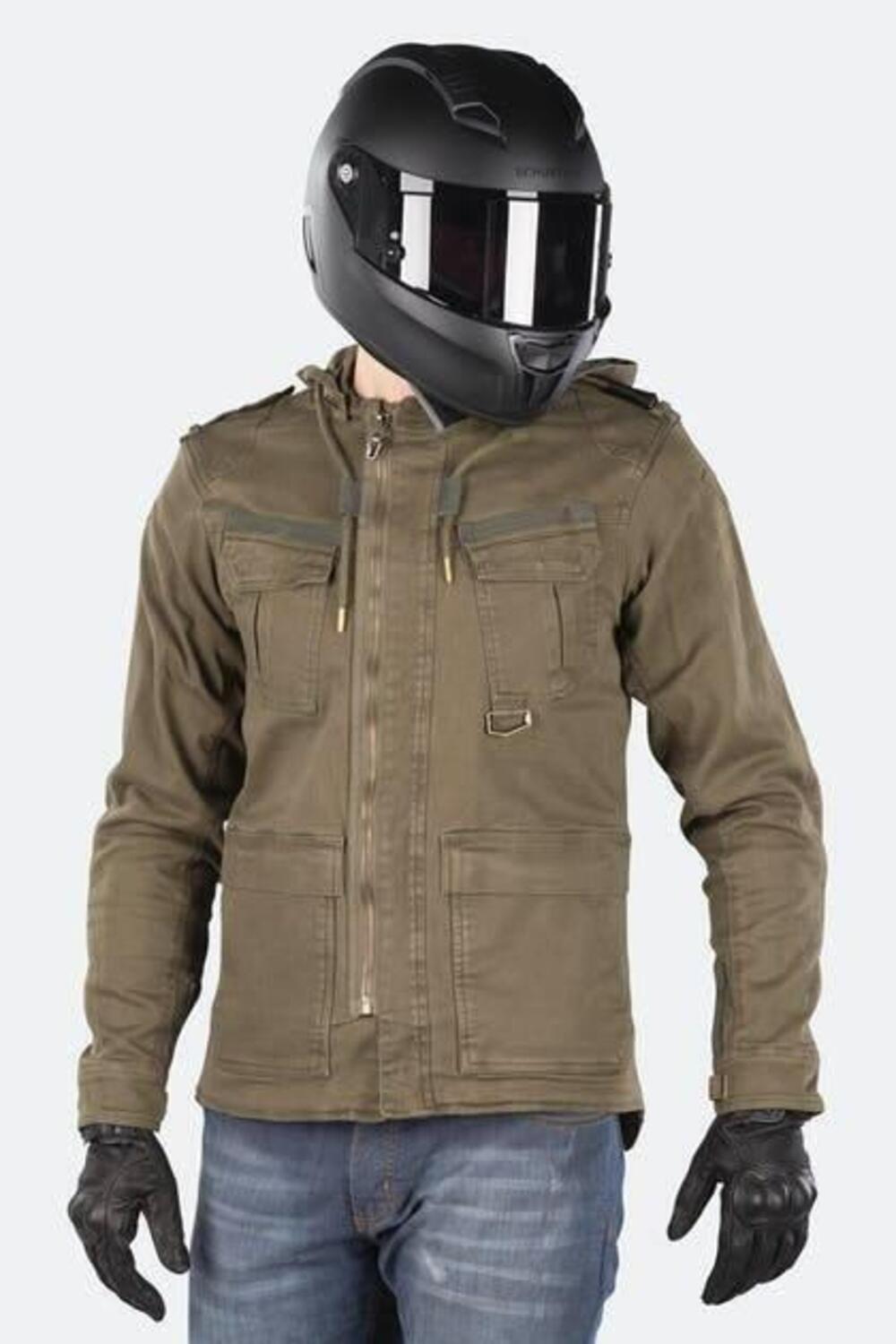 Giacca moto Macna Combat verde militare - PROMO (5)