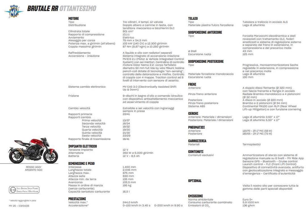 MV Agusta Brutale 800 RR Ottantesimo (2025 - 26) (9)