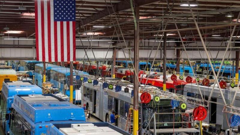 Produzione bus BYD negli Stati Uniti