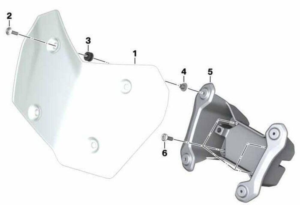 Supporto parabrezza corto BMW F750GS – 2018/2024 (4)