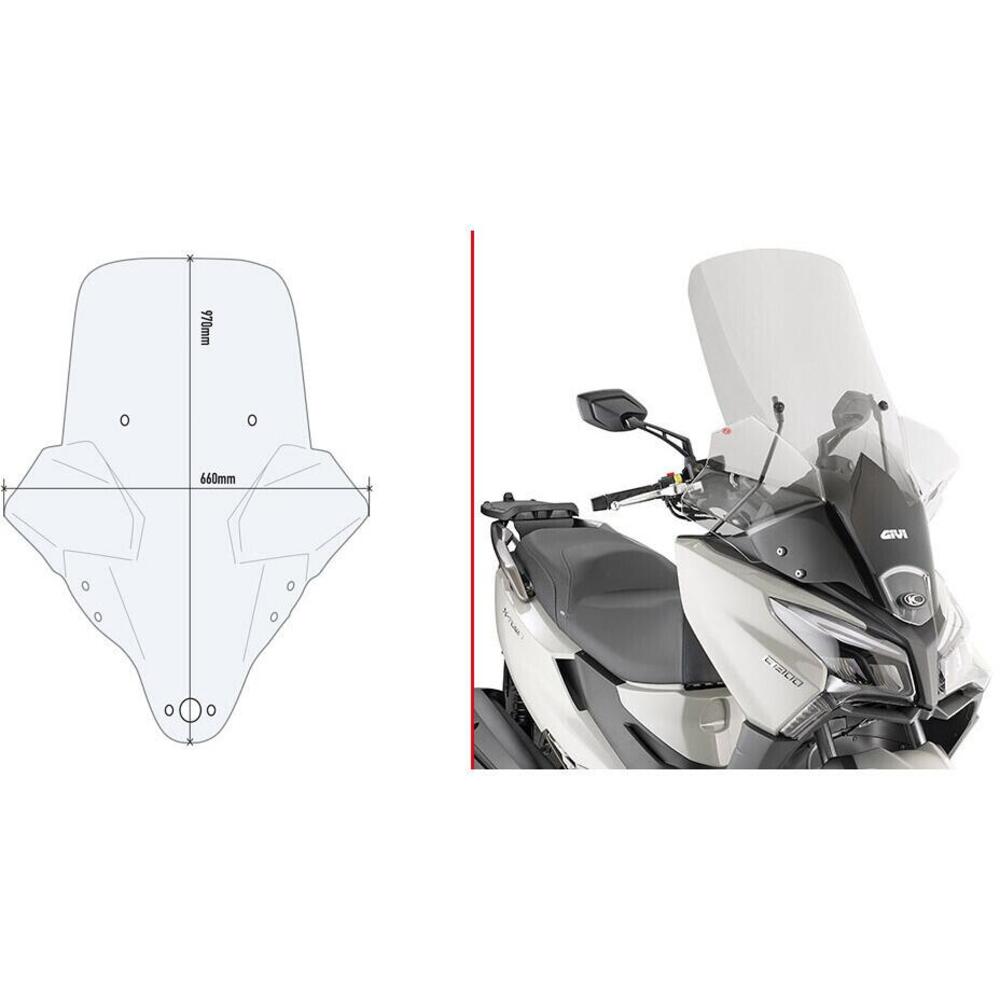 Parabrezza Givi 6115DT trasparente per KYMCO X-Tow