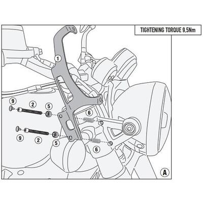 Kit attacchi Givi A9058A per Royal Enfield Super M