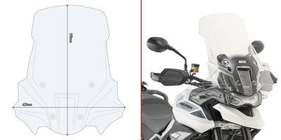 Cupolino alto Givi D6415ST per TRIUMPH Tiger 900 (