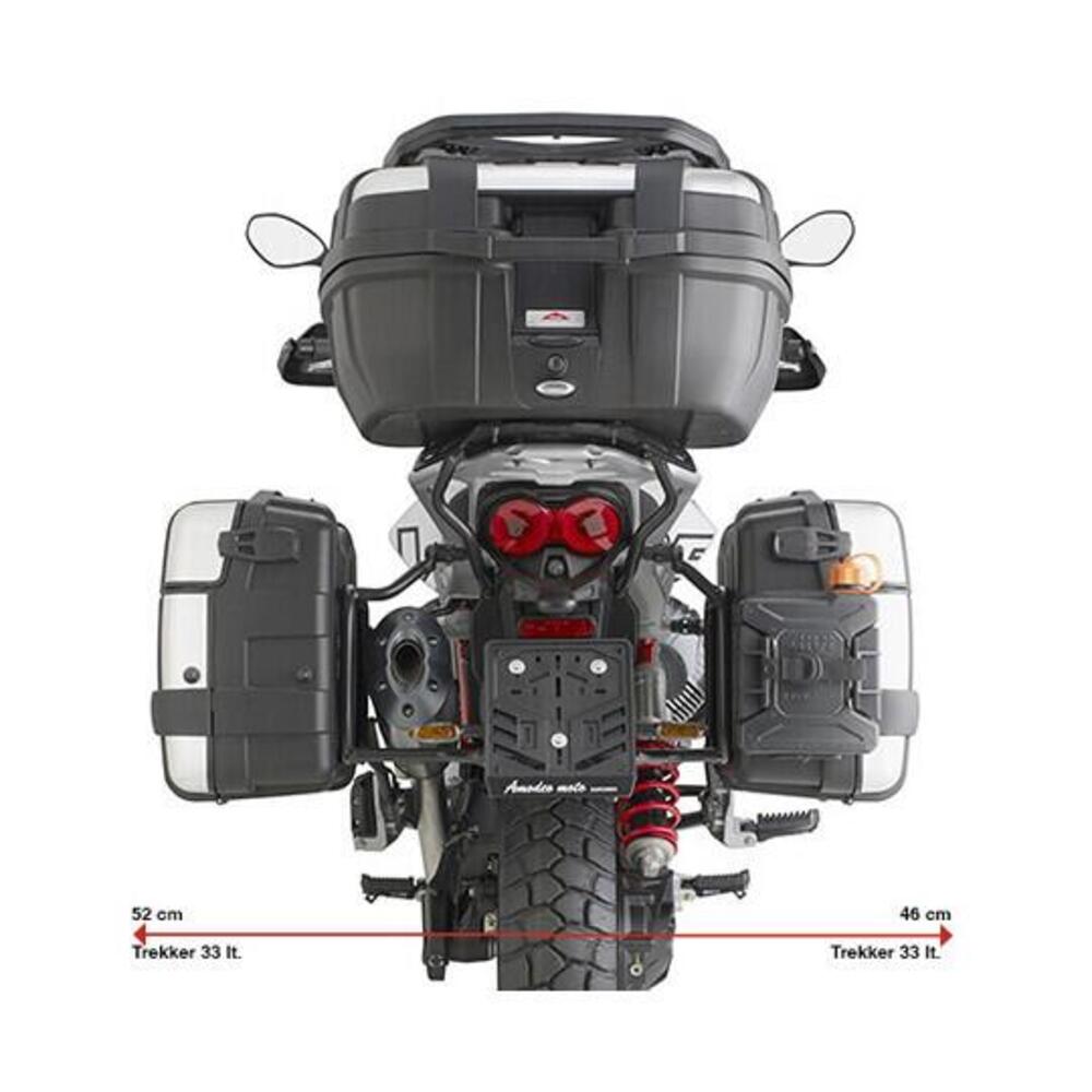 Portavaligie laterale Givi PLO8209MK per Guzzi V85