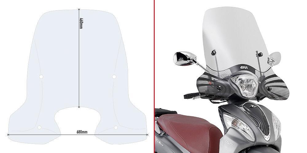 Parabrezza Givi D6116ST specifico per Kymco