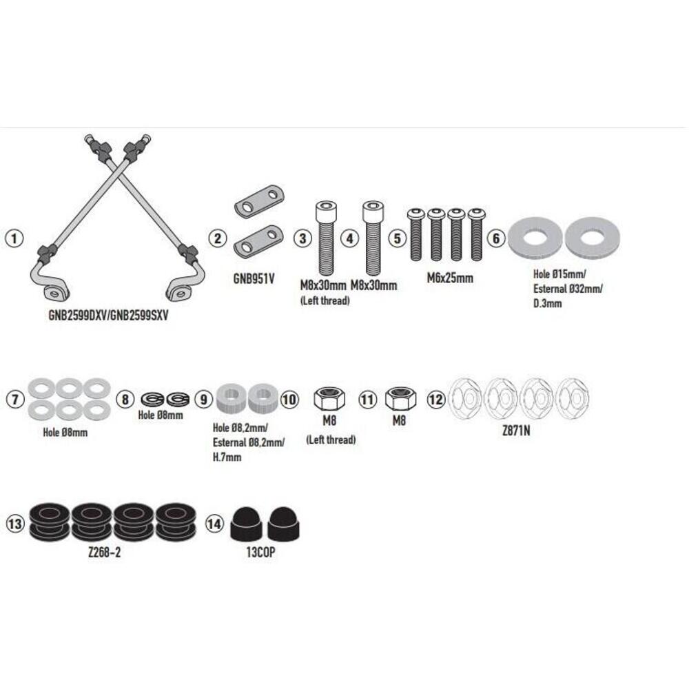 Kit di attacchi Givi A8831A per SUPER SOCO CUX (21