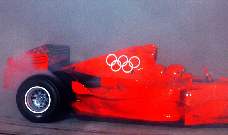 Ferrari F2005 alla cerimonia di apertura delle Olimpiadi Invernali di Torino 2006