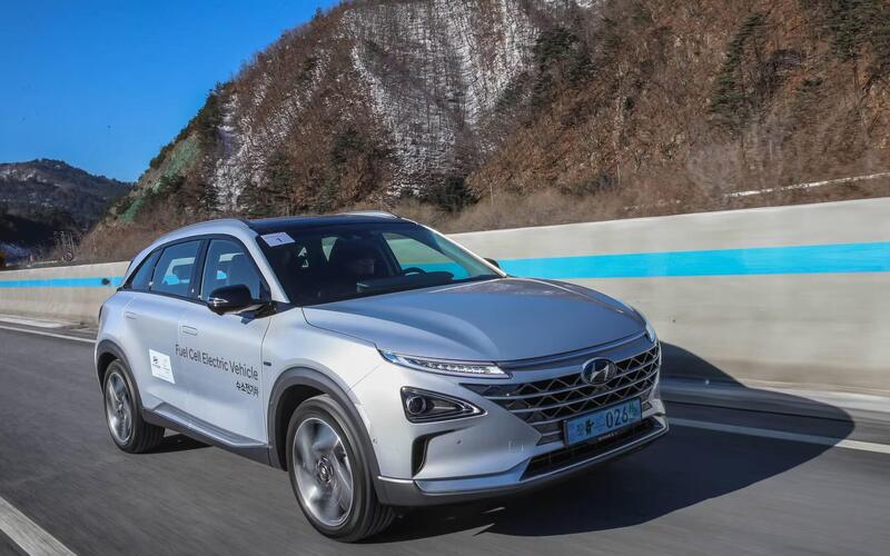 Hyundai Nexo alimentata a celle a combustibile a idrogeno da Seoul alle sedi di gara olimpiche di PyeongChang 2018