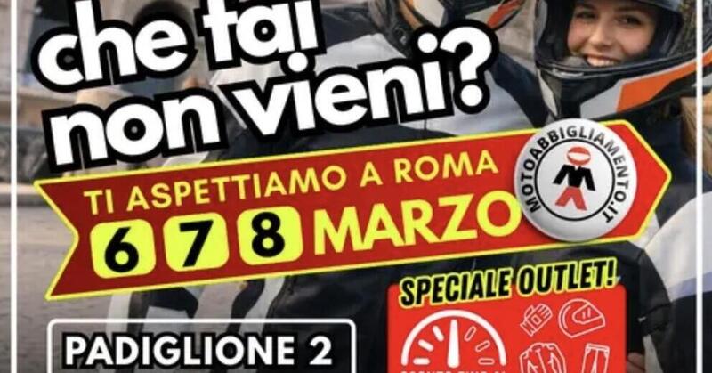 Motoabbigliamento.it al Moto Days di Roma: temporary store con outlet esplosivo!