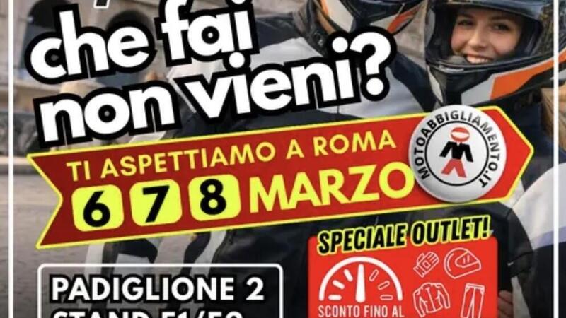 Motoabbigliamento.it al Moto Days di Roma: temporary store con outlet esplosivo!