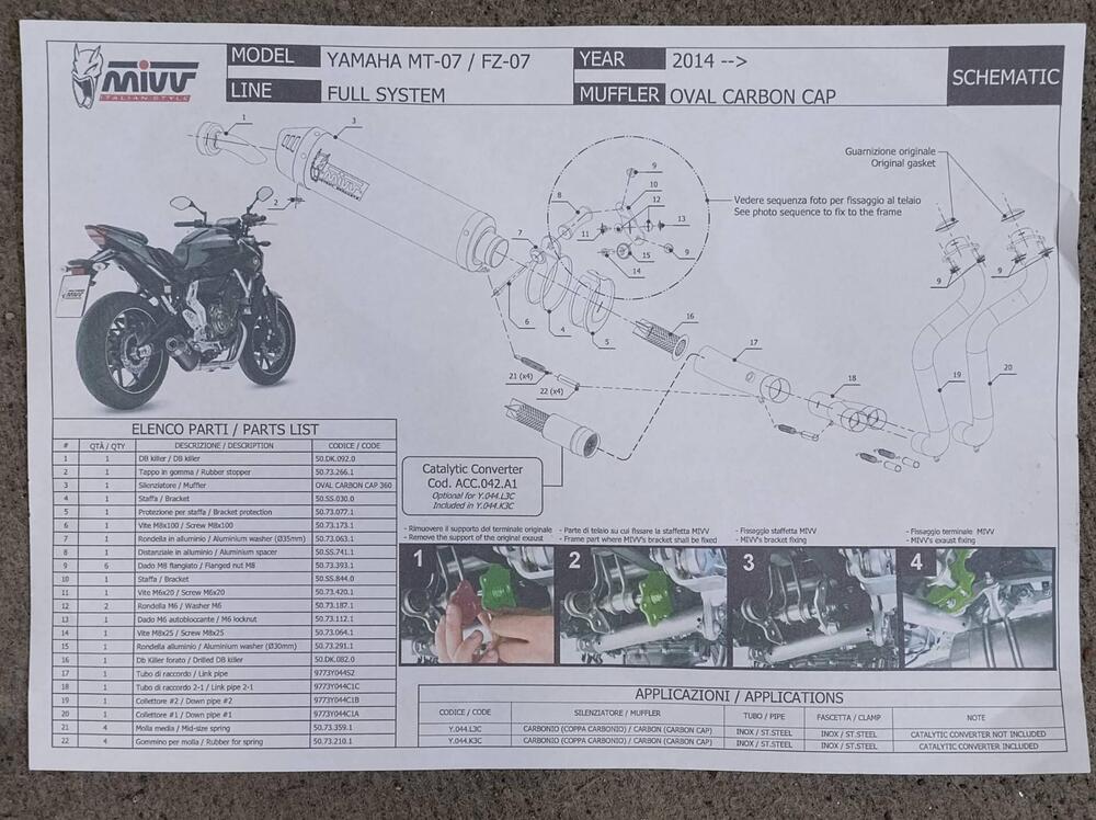 Scarico Completo MIVV Yamaha MT-07 2014 → 2024 (17)