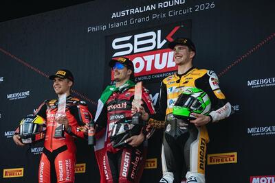 SBK 2026. GP d&rsquo;Australia a Phillip Island. Bulega sul primo gradino di un podio tutto italiano