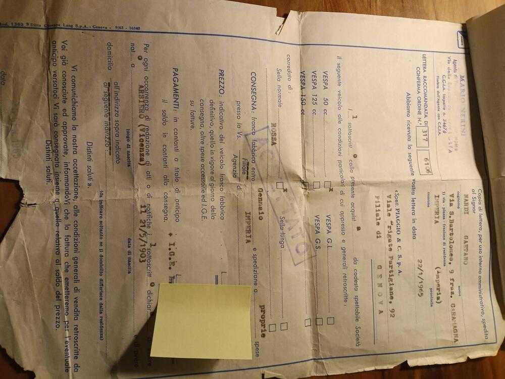 Piaggio mod. V5A1T mot. V5A1M (2)