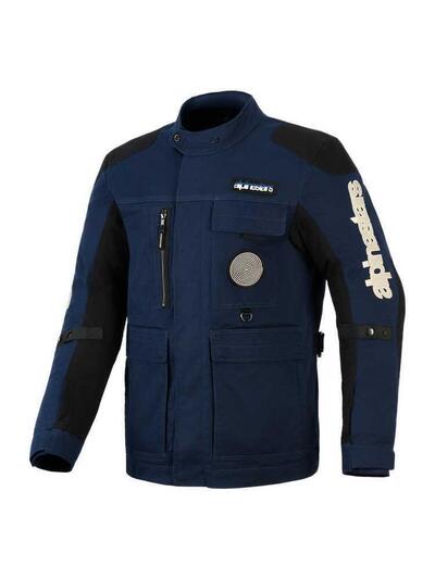 Giacca Moto Alpinestars Dice Blu Scuro Nero