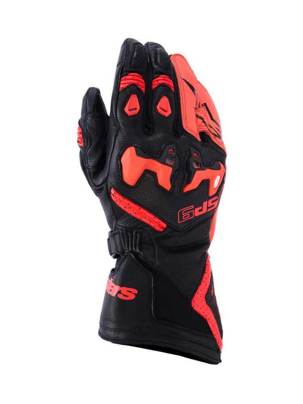 Guanti Moto Estivi Alpinestars SP-9 Nero Rosso Flu