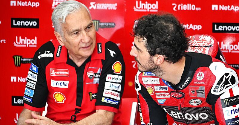 MotoGP 2026. Davide Tardozzi su Bagnaia: "Molto felici di vederlo cos&igrave;. Futuro? &Egrave; Pecco che deve fare l'annuncio"