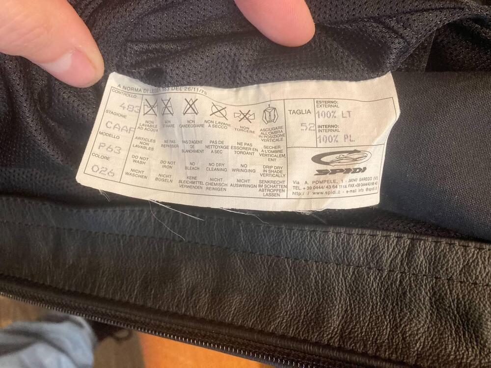 Giacca SPIDI in pelle tg 52 (5)