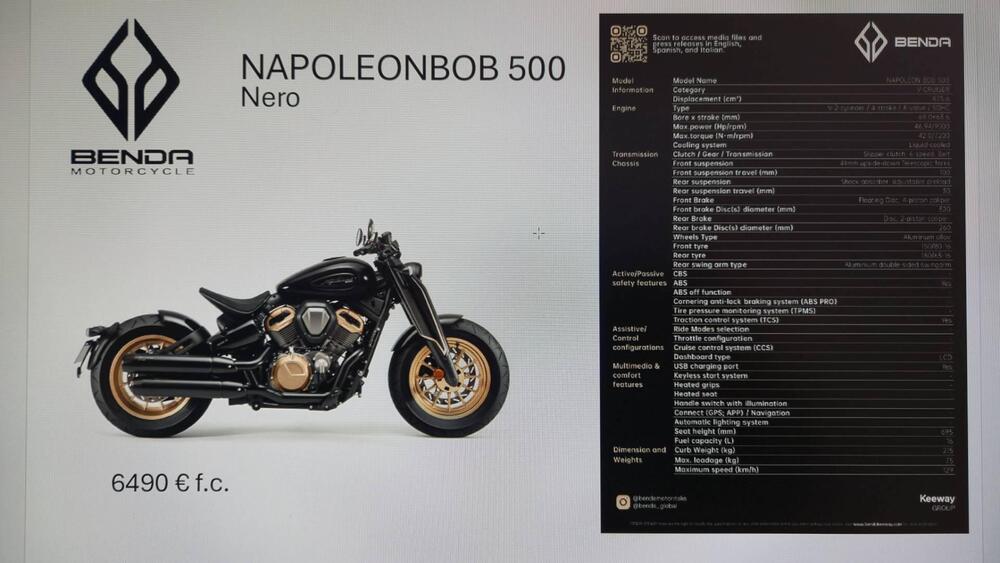 Benda Motorcycles Napoleon Bob 500 (2024 - 26) (5)