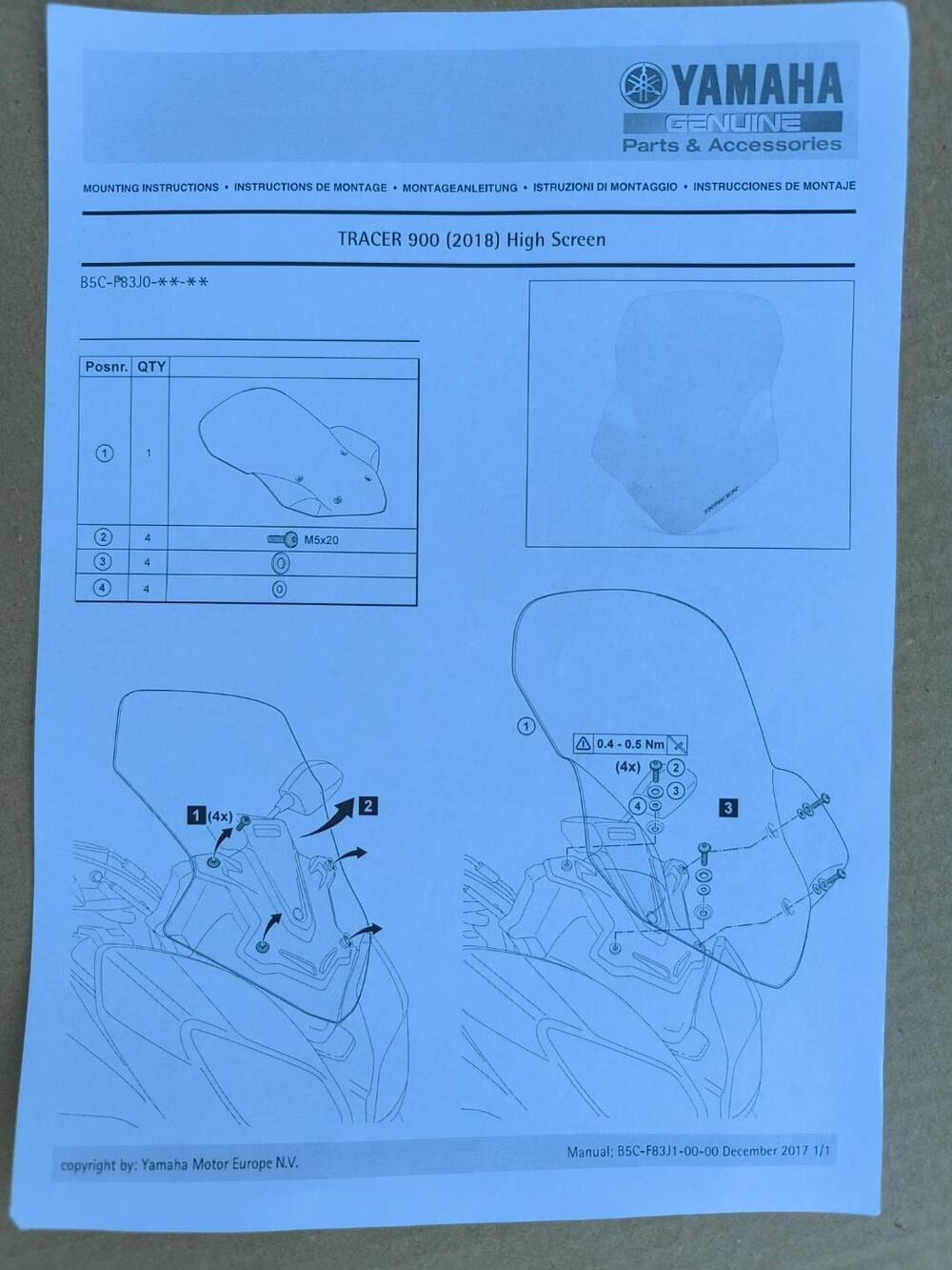 Cupolino maggiorato, originale Yamaha. (4)