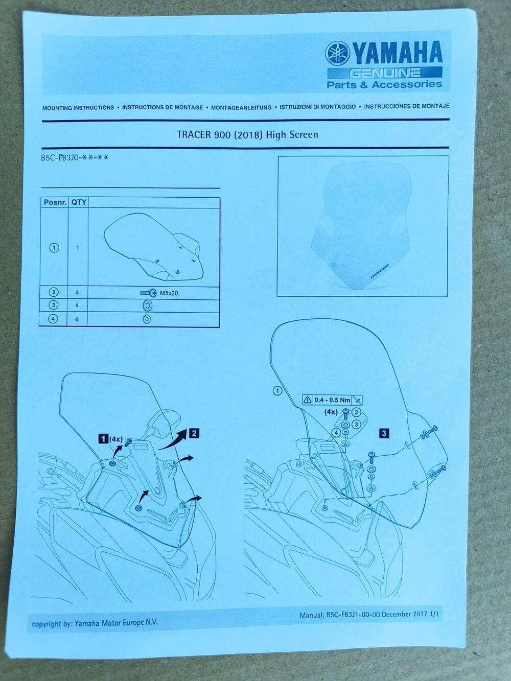 Cupolino maggiorato, originale Yamaha. (5)