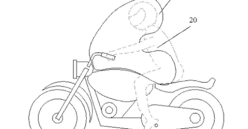 Nuovi brevetti per sistemi airbag integrati nella moto o scooter