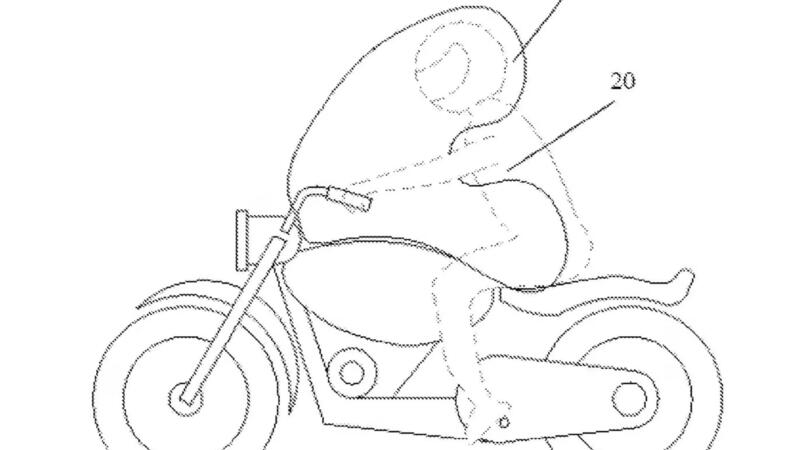 Nuovi brevetti per sistemi airbag integrati nella moto o scooter