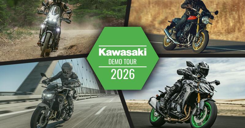 Kawasaki Demo Tour 2026: oltre 20 tappe in tutta Italia per provare la gamma MY26