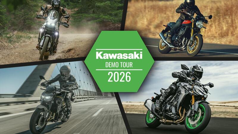 Kawasaki Demo Tour 2026: oltre 20 tappe in tutta Italia per provare la gamma MY26