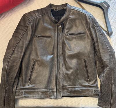 Giacca da moto in pelle carburo