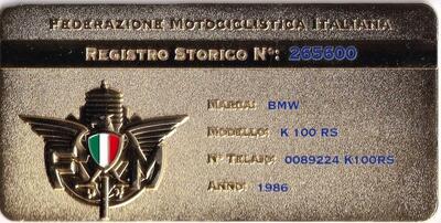 Bmw K100 RS MARTINI d'epoca